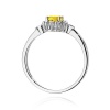 Pierścionek W0312 Diament laboratoryjny żółty 0,50ct białe złoto