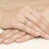 Pierścionek W0312 Diament laboratoryjny żółty 0,50ct białe złoto