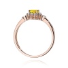 Pierścionek W0312 Diament laboratoryjny żółty 0,50ct różowe złoto
