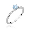 Pierścionek W0553 Diament Laboratoryjny niebieski 0,50ct białe złoto