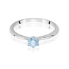 Pierścionek W0553 Diament Laboratoryjny niebieski 0,50ct białe złoto
