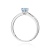 Pierścionek W0553 Diament Laboratoryjny niebieski 0,50ct białe złoto