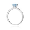 Pierścionek W0553 Diament Laboratoryjny niebieski 1,00ct białe złoto