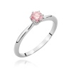 Pierścionek W0553 Diament Laboratoryjny różowy 0,50ct białe złoto