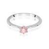 Pierścionek W0553 Diament Laboratoryjny różowy 0,50ct białe złoto