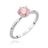 Pierścionek W0553 Diament Laboratoryjny różowy 1,00ct białe złoto