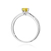 Pierścionek W0553 Diament Laboratoryjny żółty 0,50ct białe złoto