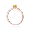 Pierścionek W0553 Diament Laboratoryjny żółty 0,50ct różowe złoto
