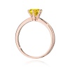 Pierścionek W0553 Diament Laboratoryjny żółty 1,00ct różowe złoto
