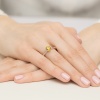 Pierścionek W0553 Diament Laboratoryjny żółty 1,00ct różowe złoto