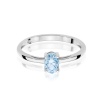 Pierścionek W0685 Diament laboratoryjny niebieski 0,50ct białe złoto