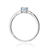 Pierścionek W0685 Diament laboratoryjny niebieski 0,50ct białe złoto