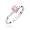 Pierścionek W0685 Diament laboratoryjny różowy 0,50ct białe złoto
