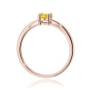 Pierścionek W0685 Diament laboratoryjny żółty 0,50ct różowe złoto