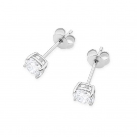 Kolczyki K0583 Diament Laboratoryjny 2 x 0.70ct białe złoto