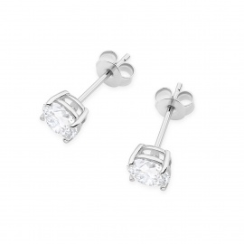 Kolczyki K0583 Diament Laboratoryjny 2 x 1.00ct białe złoto