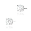 Kolczyki K0583 Diament Laboratoryjny 2 x 1.50ct białe złoto