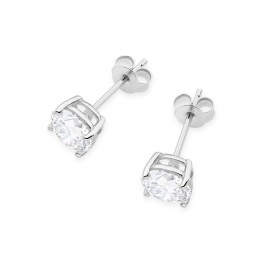 Kolczyki K0583 Diament Laboratoryjny 2 x 1.50ct białe złoto