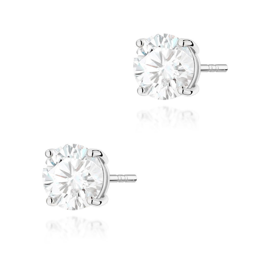 Kolczyki K0583 Diament Laboratoryjny 2 x 2.00ct białe złoto