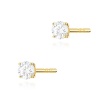 Kolczyki K0583 Diament Laboratoryjny 2 x 0.15ct żółte złoto