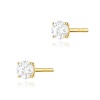 Kolczyki K0583 Diament Laboratoryjny 2 x 0.30ct żółte złoto