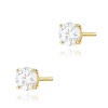 Kolczyki K0583 Diament Laboratoryjny 2 x 1.00ct żółte złoto