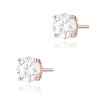 Kolczyki K0583 Diament Laboratoryjny 2 x 2.00ct różowe złoto