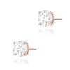 Kolczyki K0583 Diament Laboratoryjny 2 x 1.50ct różowe złoto