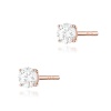 Kolczyki K0583 Diament Laboratoryjny 2 x 0.30ct różowe złoto