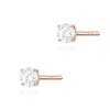 Kolczyki K0583 Diament Laboratoryjny 2 x 0.15ct różowe złoto