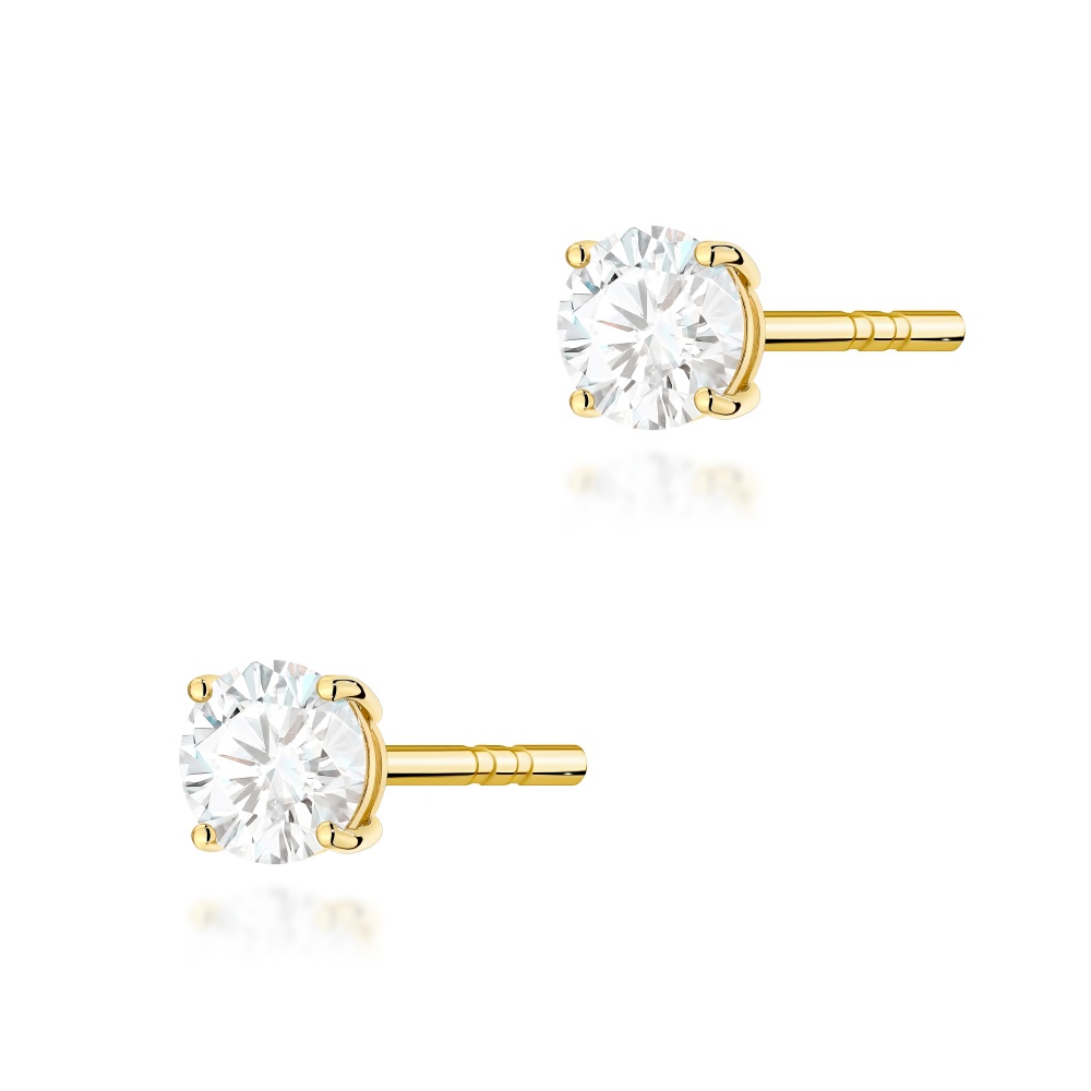 Kolczyki K0583 Diament 2 x 0.30ct żółte złoto