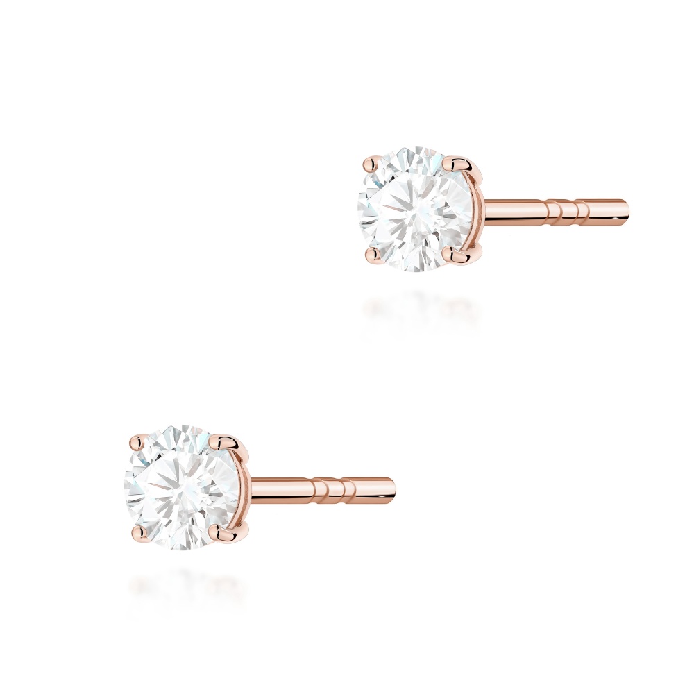 Kolczyki K0583 Diament 2 x 0.15ct różowe złoto