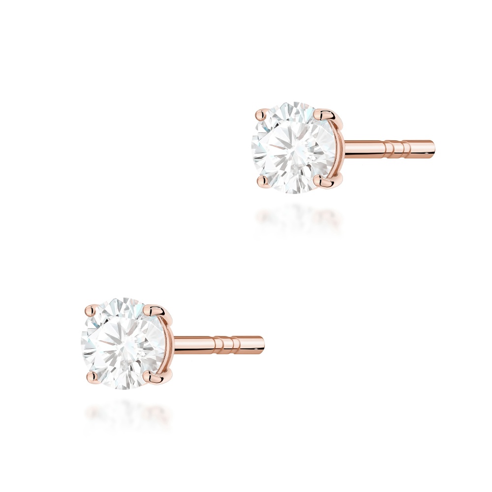 Kolczyki K0583 Diament 2 x 0.30ct różowe złoto