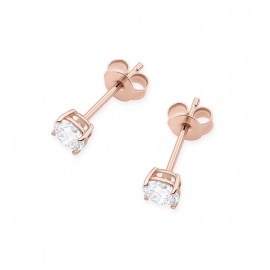 Kolczyki K0583 Diament 2 x 0.50ct różowe złoto