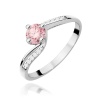 Pierścionek W0084 Diament Laboratoryjny różowy 0,50ct białe złoto