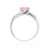Pierścionek W0084 Diament Laboratoryjny różowy 0,50ct białe złoto