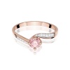 Pierścionek W0084 Diament Laboratoryjny różowy 0,50ct różowe złoto