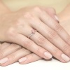Pierścionek W0084 Diament Laboratoryjny różowy 0,50ct różowe złoto