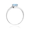 Pierścionek W0119 Diament Laboratoryjny niebieski 0,50ct białe złoto