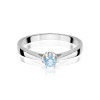 Pierścionek W0295 Diament Laboratoryjny niebieski 0,15ct białe złoto