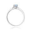 Pierścionek W0295 Diament Laboratoryjny niebieski 0,15ct białe złoto