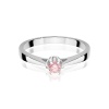 Pierścionek W0295 Diament Laboratoryjny różowy 0,15ct białe złoto