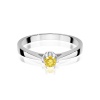 Pierścionek W0295 Diament Laboratoryjny żółty 0,15ct białe złoto