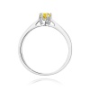 Pierścionek W0295 Diament Laboratoryjny żółty 0,15ct białe złoto