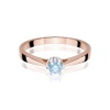 Pierścionek W0295 Diament Laboratoryjny niebieski 0,15ct różowe złoto