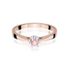 Pierścionek W0295 Diament Laboratoryjny różowy 0,15ct różowe złoto