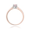 Pierścionek W0295 Diament Laboratoryjny różowy 0,15ct różowe złoto