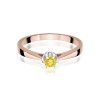 Pierścionek W0295 Diament Laboratoryjny żółty 0,15ct różowe złoto
