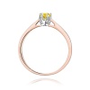 Pierścionek W0295 Diament Laboratoryjny żółty 0,15ct różowe złoto