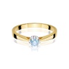 Pierścionek W0295 Diament Laboratoryjny niebieski 0,15ct żółte złoto